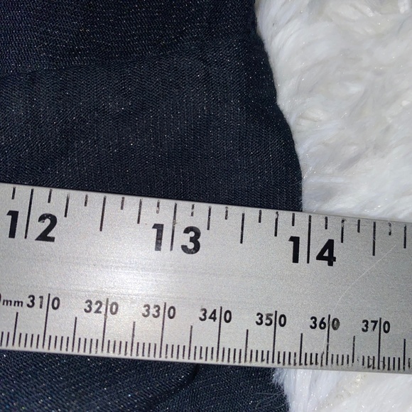 Garnet Hill Fit and Flare Gauzy Lined Dress Black w faint metallic threa… - Picture 7 of 7